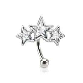 16G Top Down Trio Of Stars Belly Bar