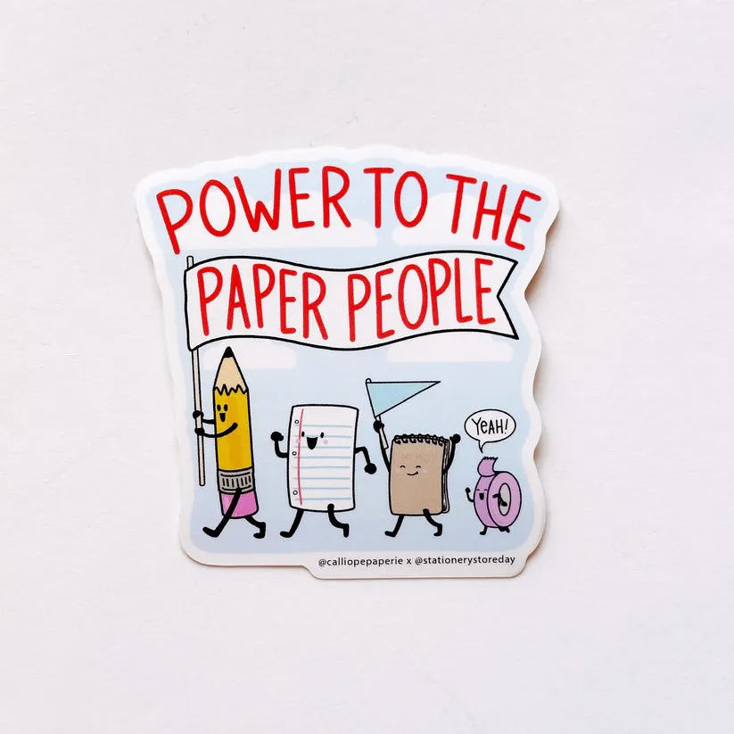 2024 Power To Paper People Vinyl Sticker