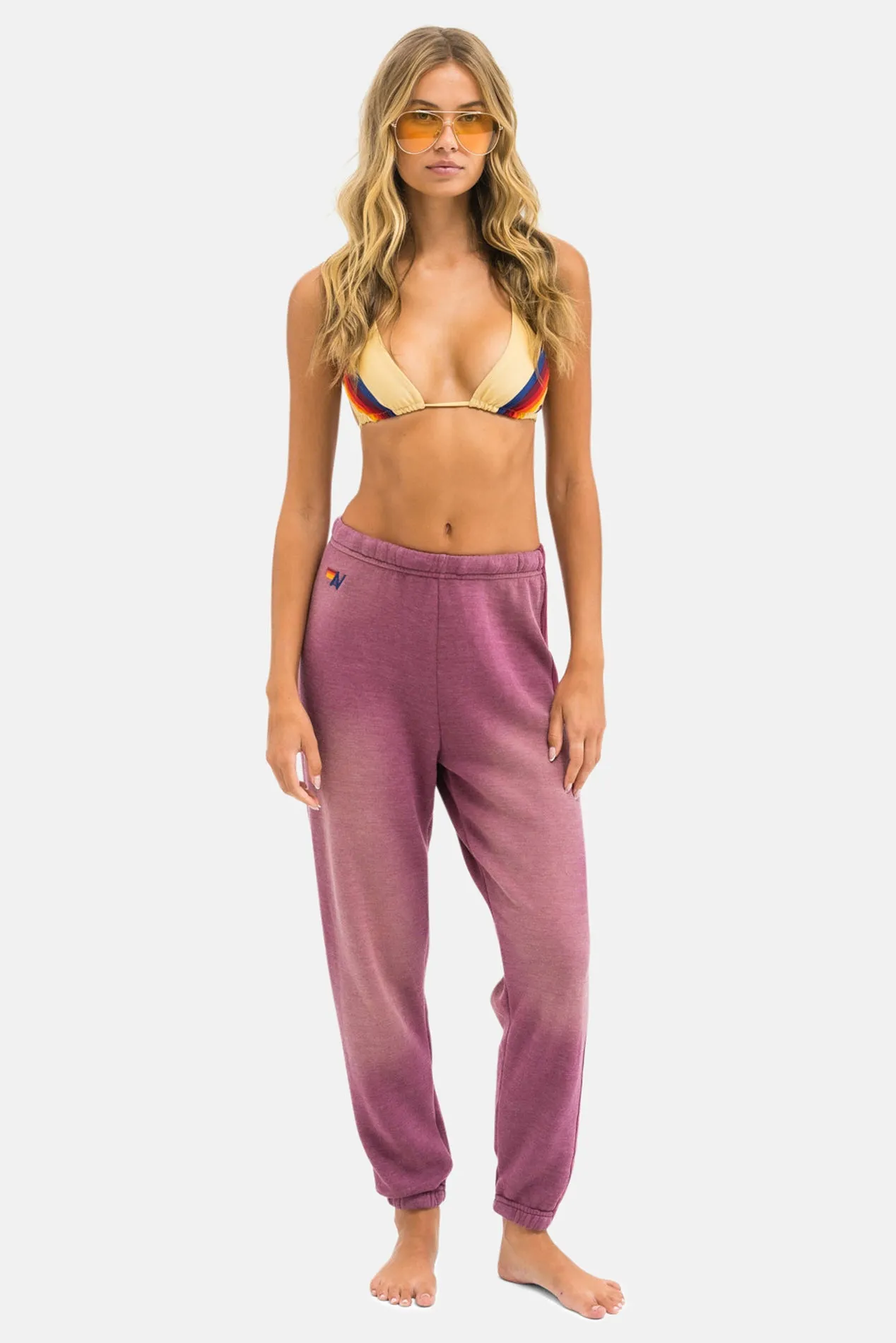 5 Stripe Sweatpants Faded Berry