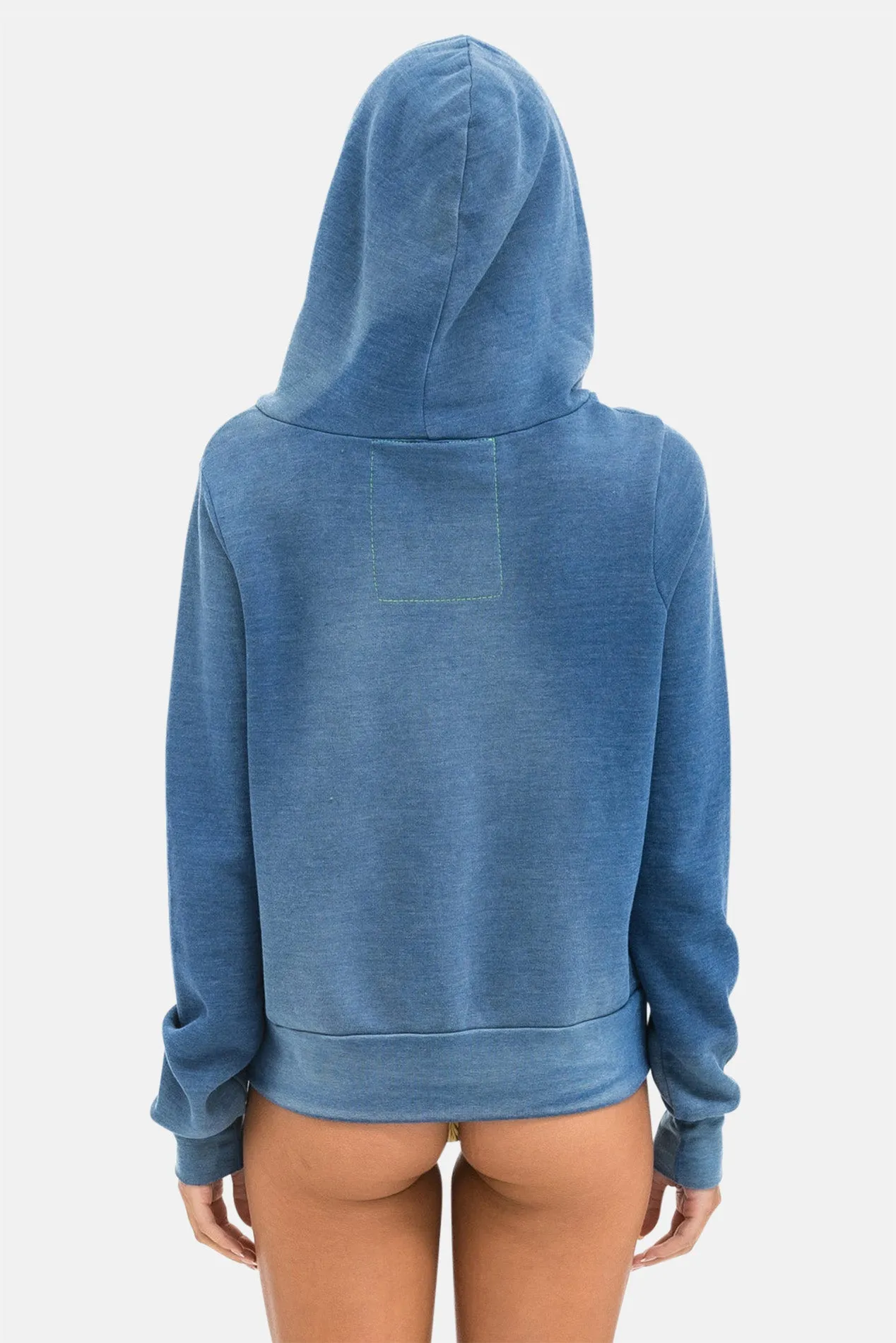 5 Stripe Zip Hoodie Faded Water