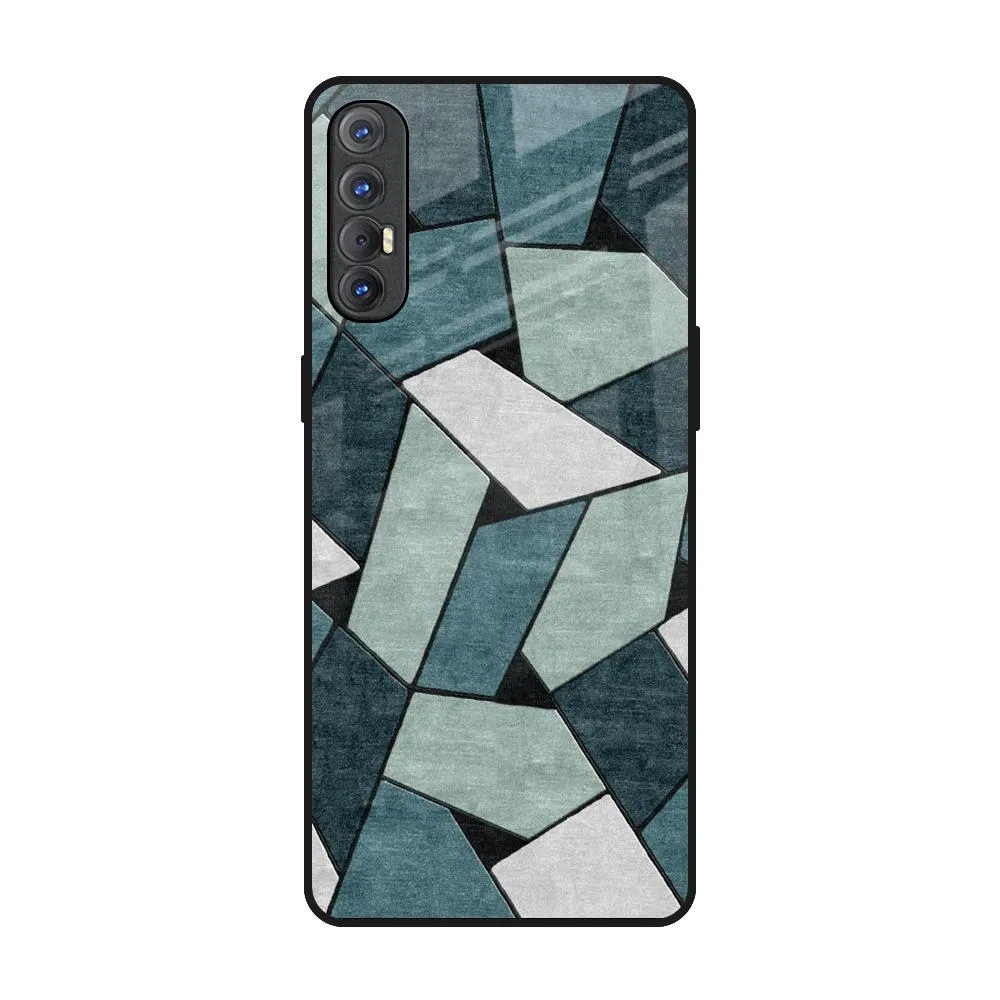 Abstact Tiles Glass Case for Oppo Reno 3 Pro