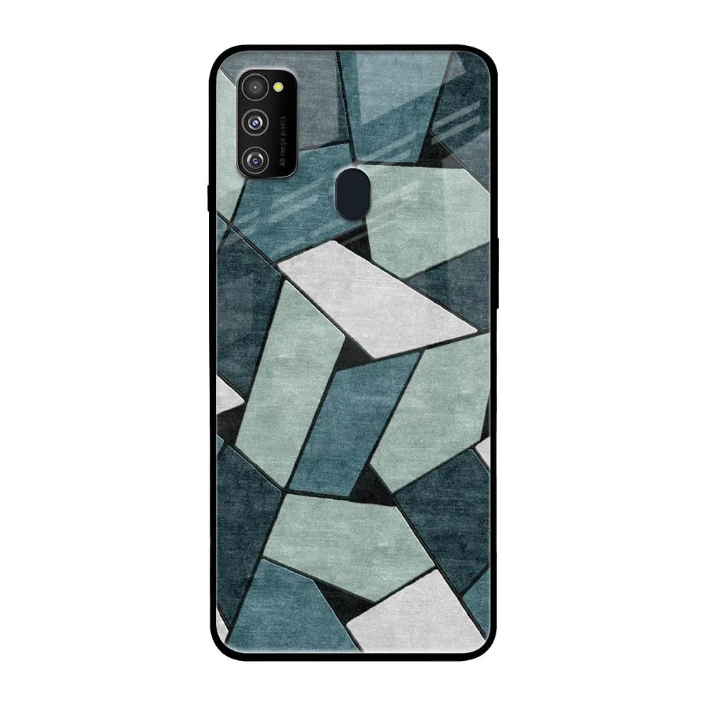 Abstact Tiles Glass Case for Samsung Galaxy M30s