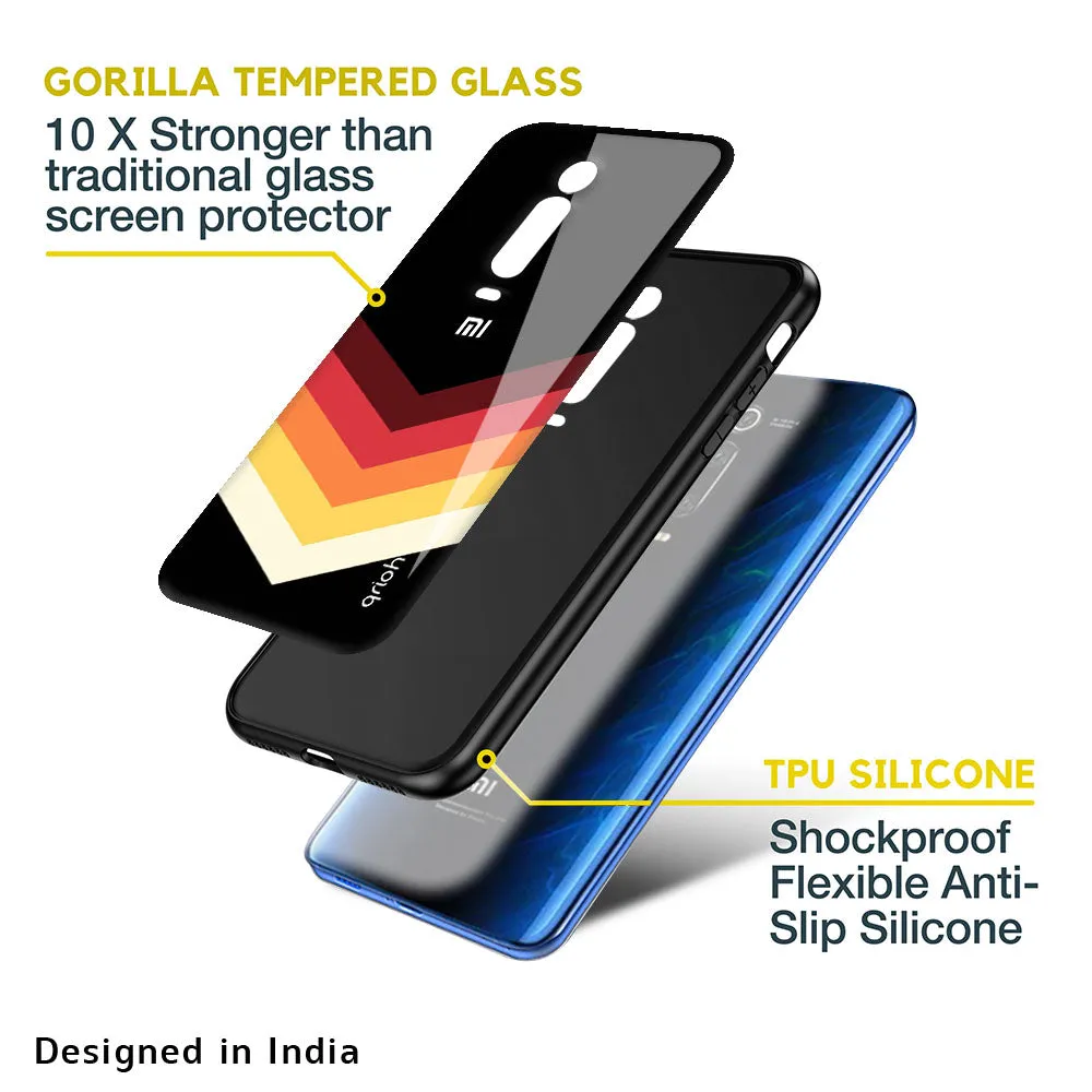 Abstract Arrow Pattern Glass Case For Redmi Note 9 Pro