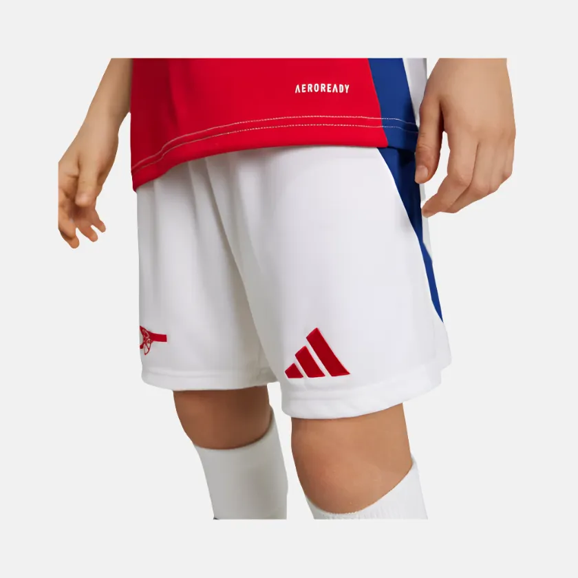 Adidas Arsenal 24/25 Home Kids Boy Football Shorts (7-16Years) -White