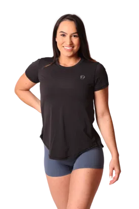 Airlift Tie-Back Black Tee