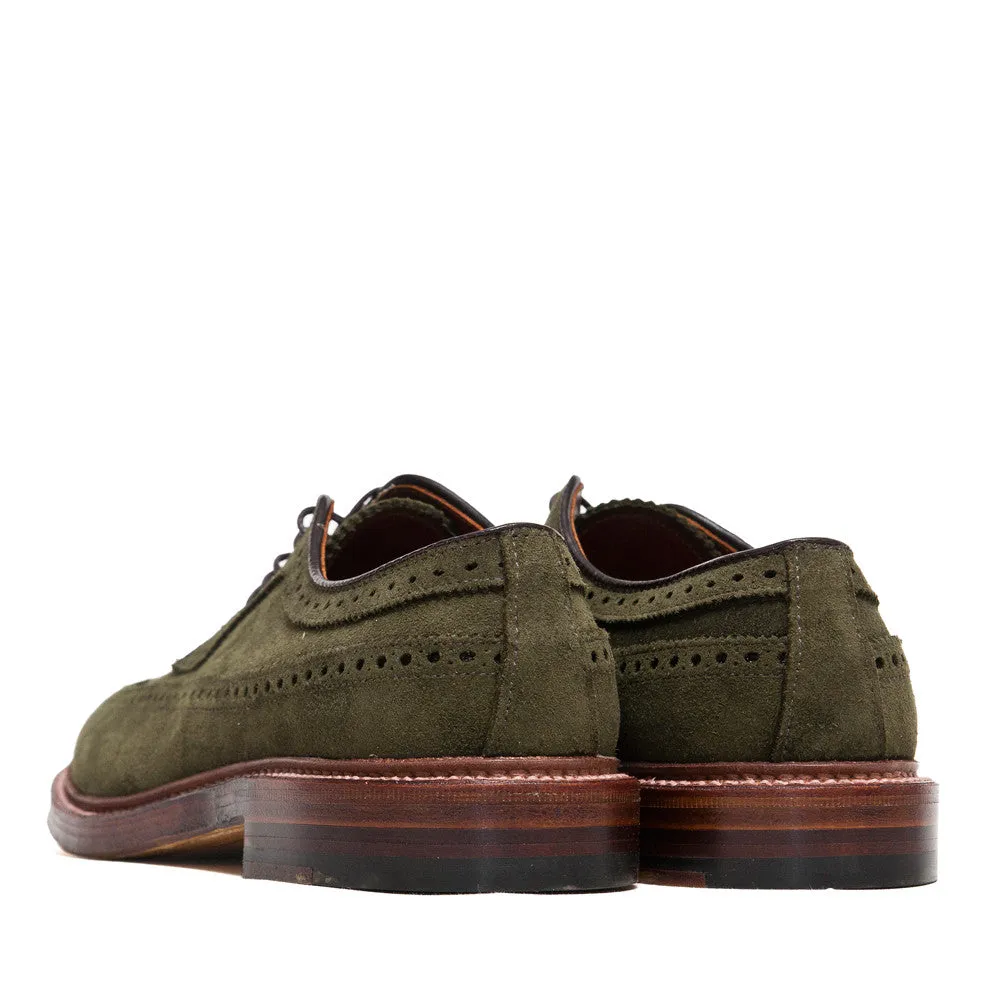 Alden Longwing Blucher 7501 in Reverse Green Chamois