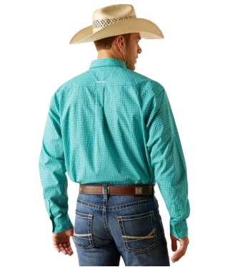 Ariat Men's Jaylin Classic Fit Turquoise Shirt-10051459