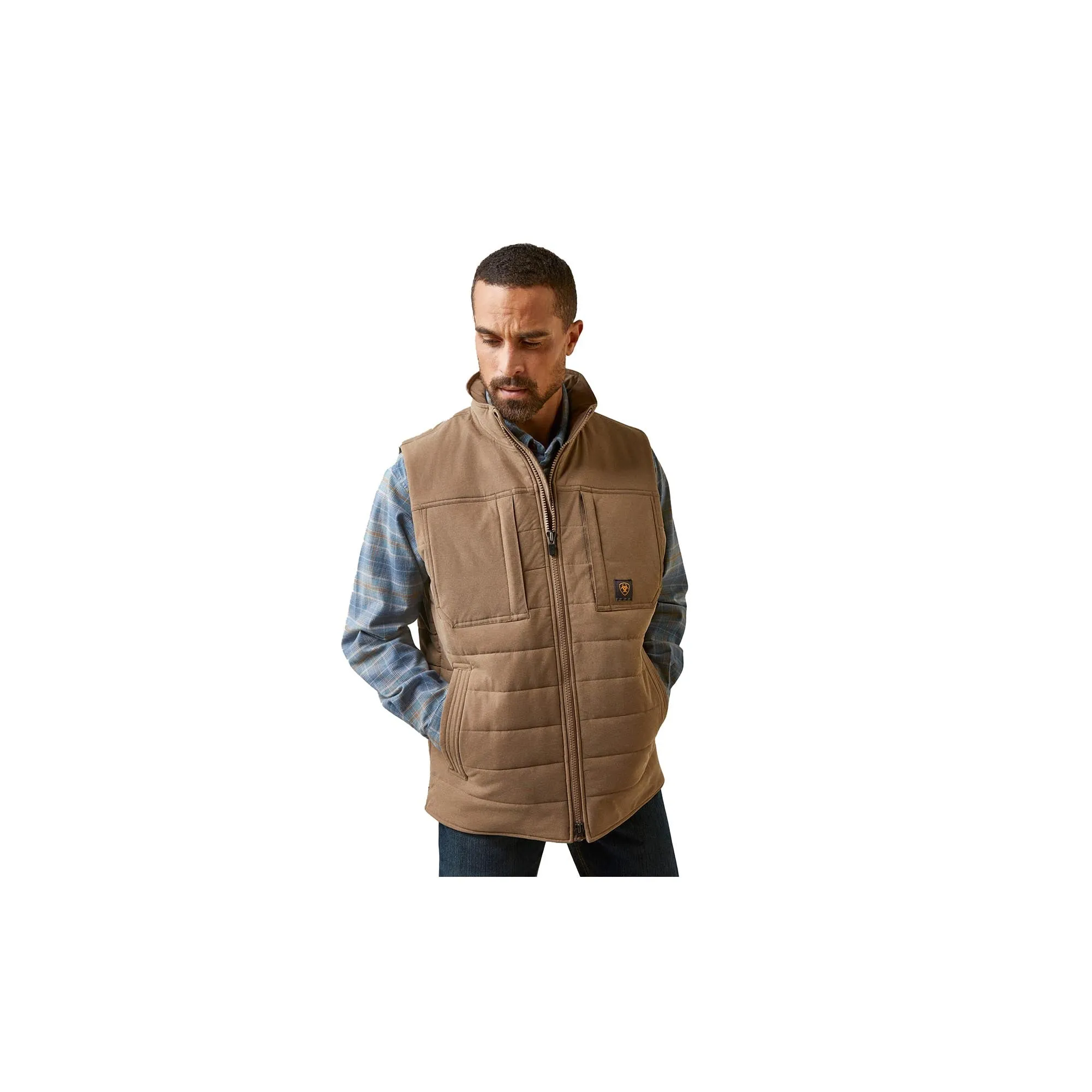 Ariat Rebar Valiant Canvas Insulated Vest Khaki Heather