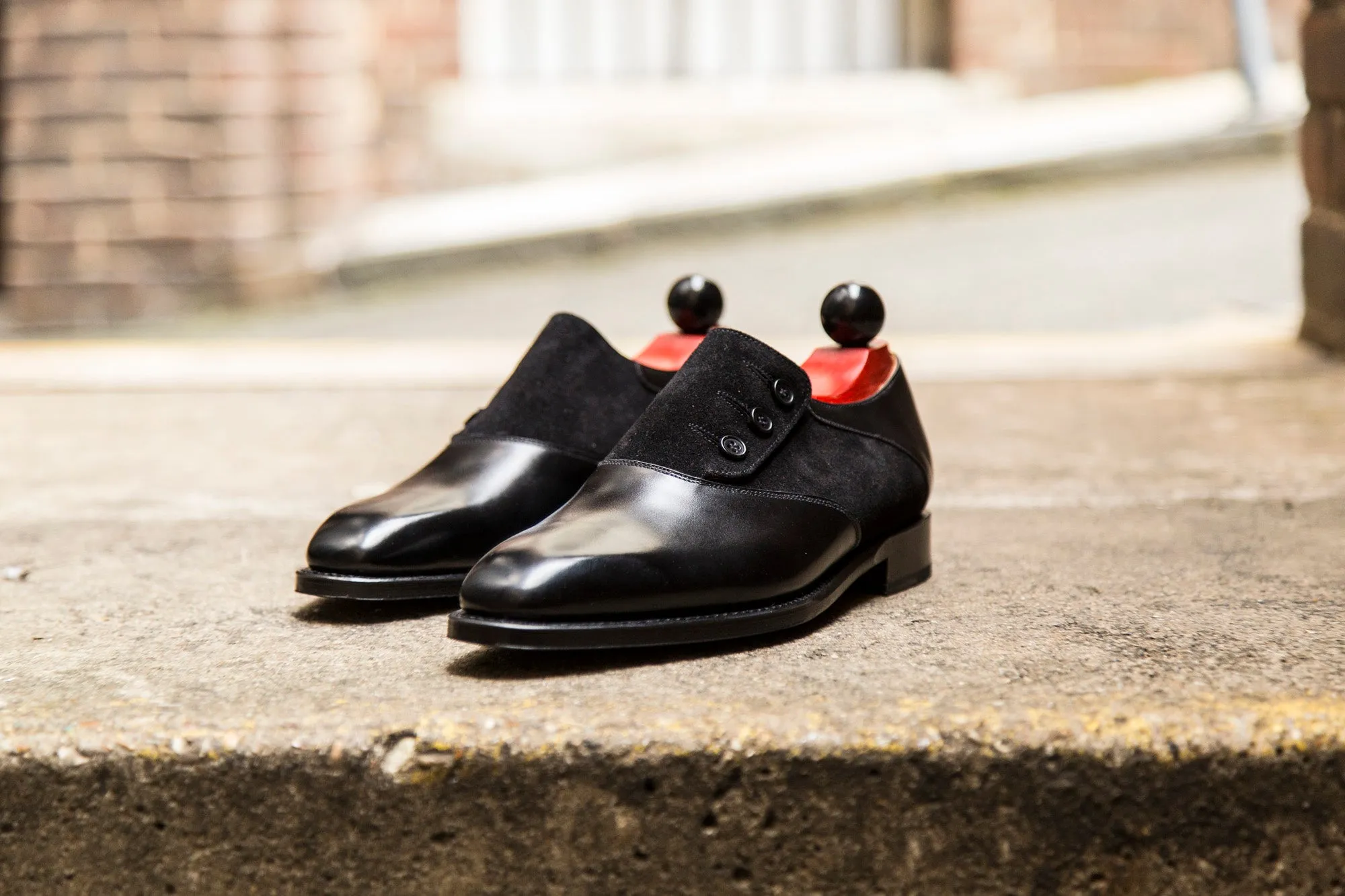 Aurora - MTO - Black Calf / Black Suede - LPB Last - Single Leather Sole