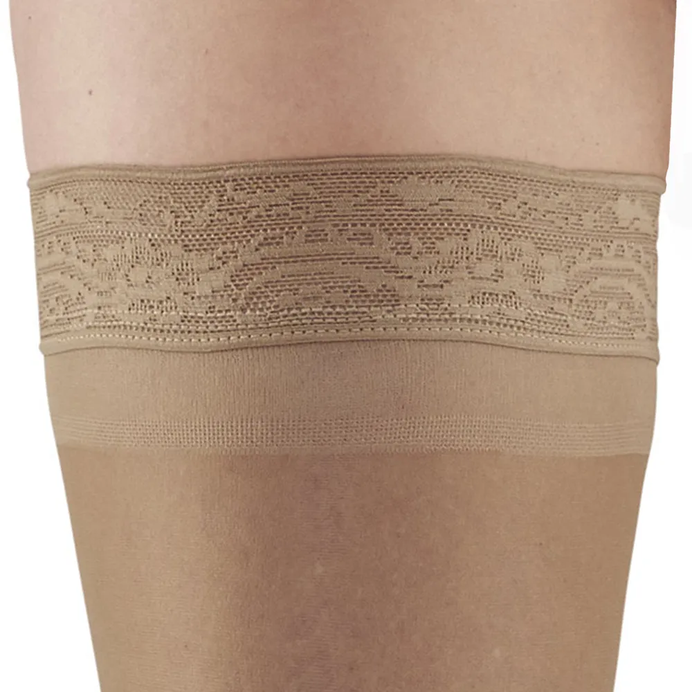 AW Style 74 Soft Sheer Thigh Highs w/Band - 8-15 mmHg (3 Pack)