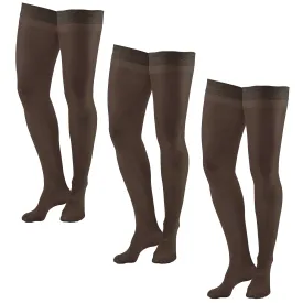 AW Style 74 Soft Sheer Thigh Highs w/Band - 8-15 mmHg (3 Pack)