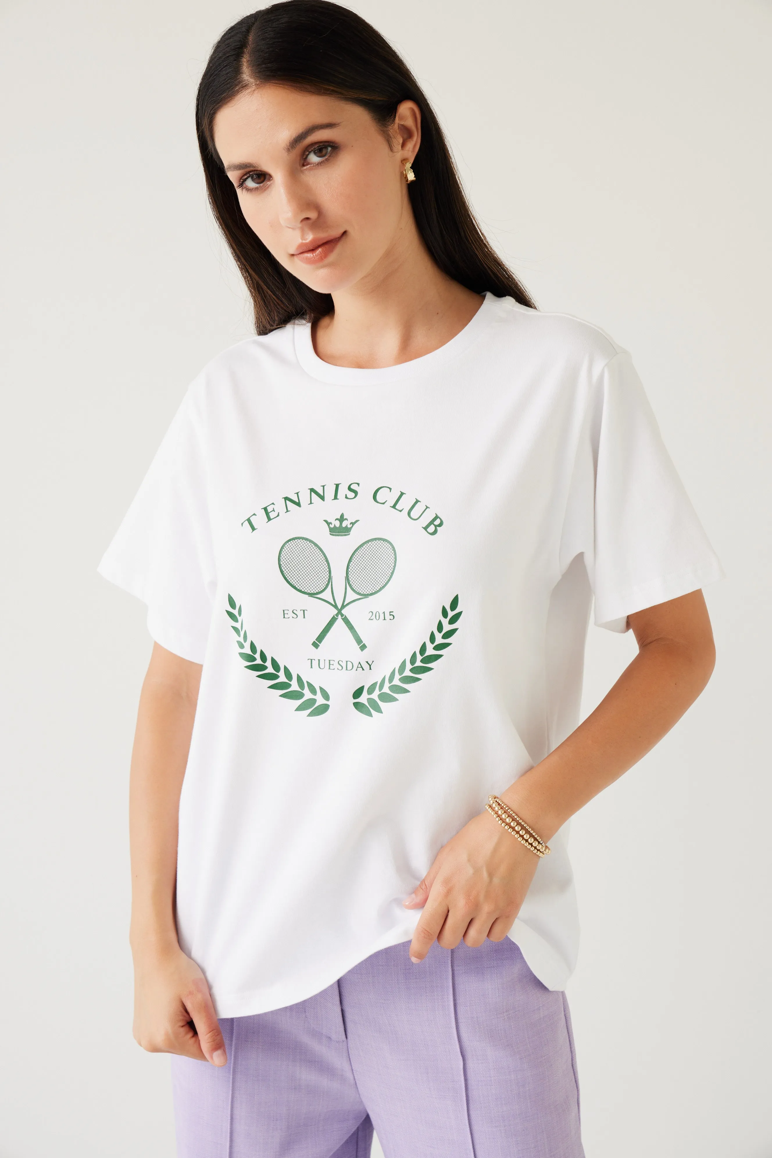 Band Tee | White/Green