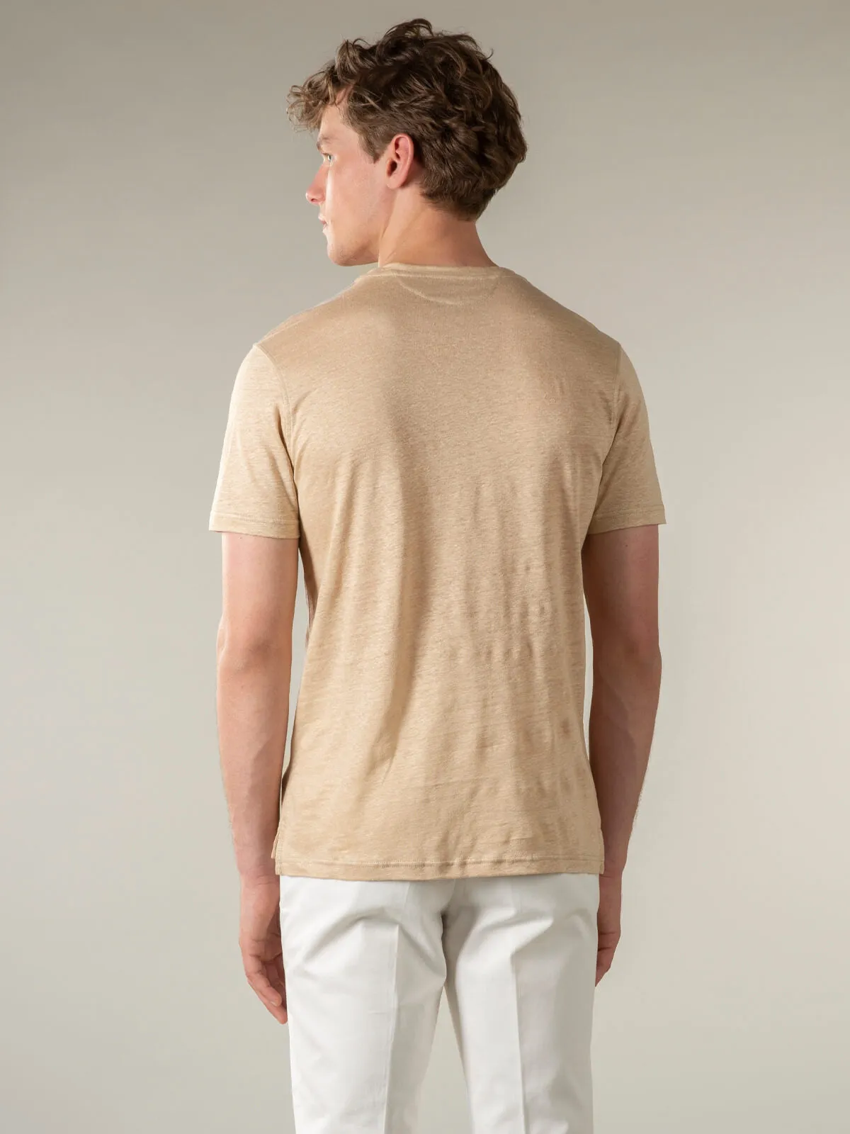 Beige Linen T-shirt