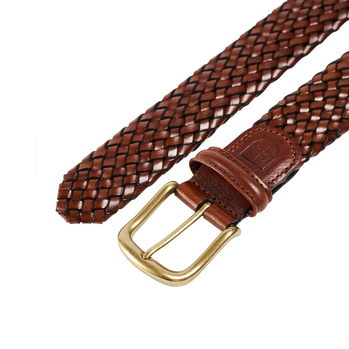 Belt Dark Brown Woven Calf