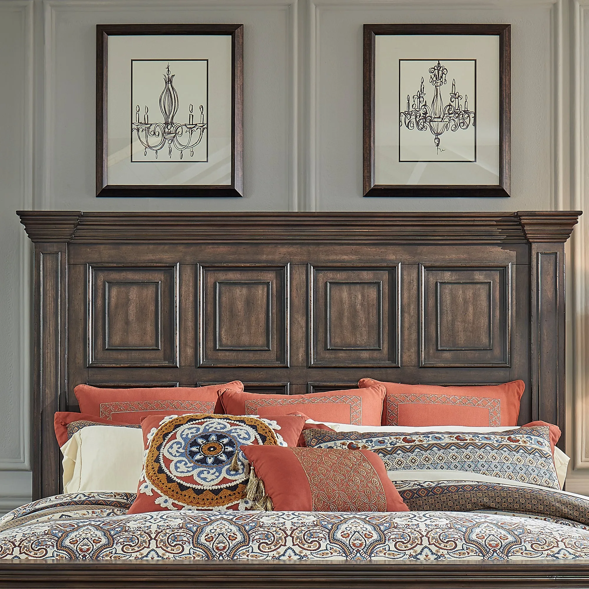 Big Valley 361-BR15 King Mansion Headboard