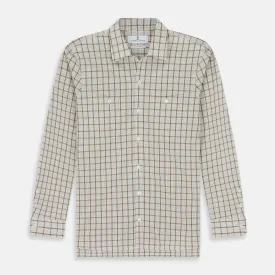 Brown Graph Overlay Check Piccadilly Shirt