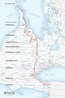 Bruce Trail Poster Map