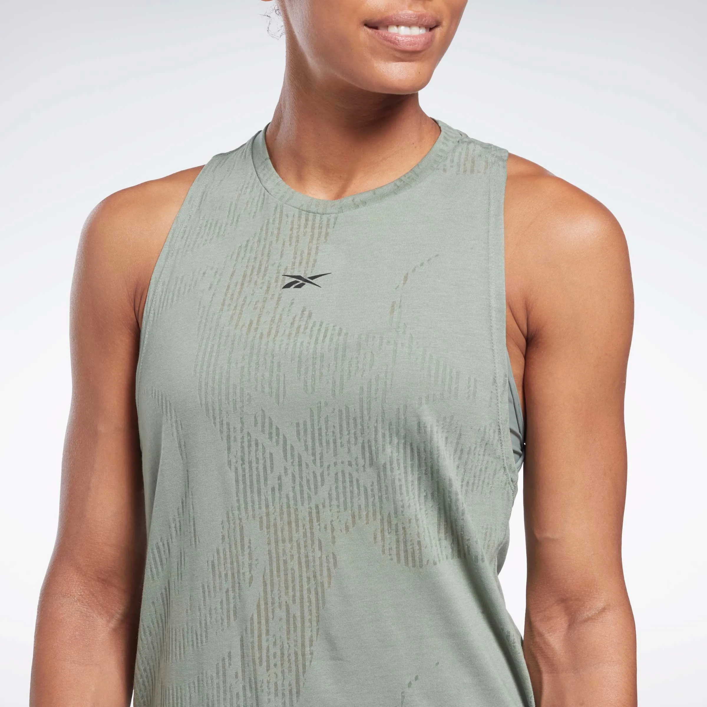 Burnout Tank Top Harmony Green