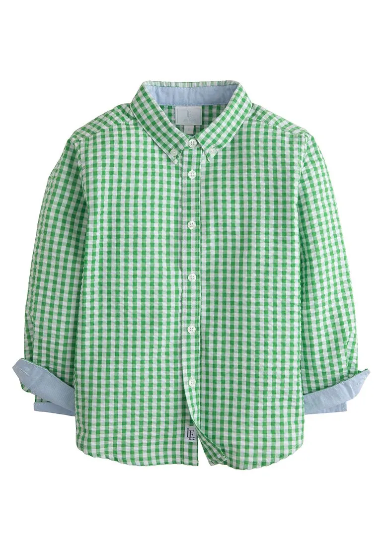 Button-down Shirt | Preppy Green (12, 14)