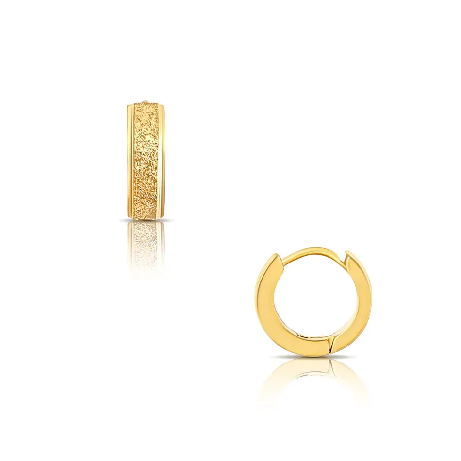 Chrissy Textured Huggie Hoop Earring