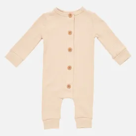 Cozy Long Sleeve Louie Romper - Oatmeal