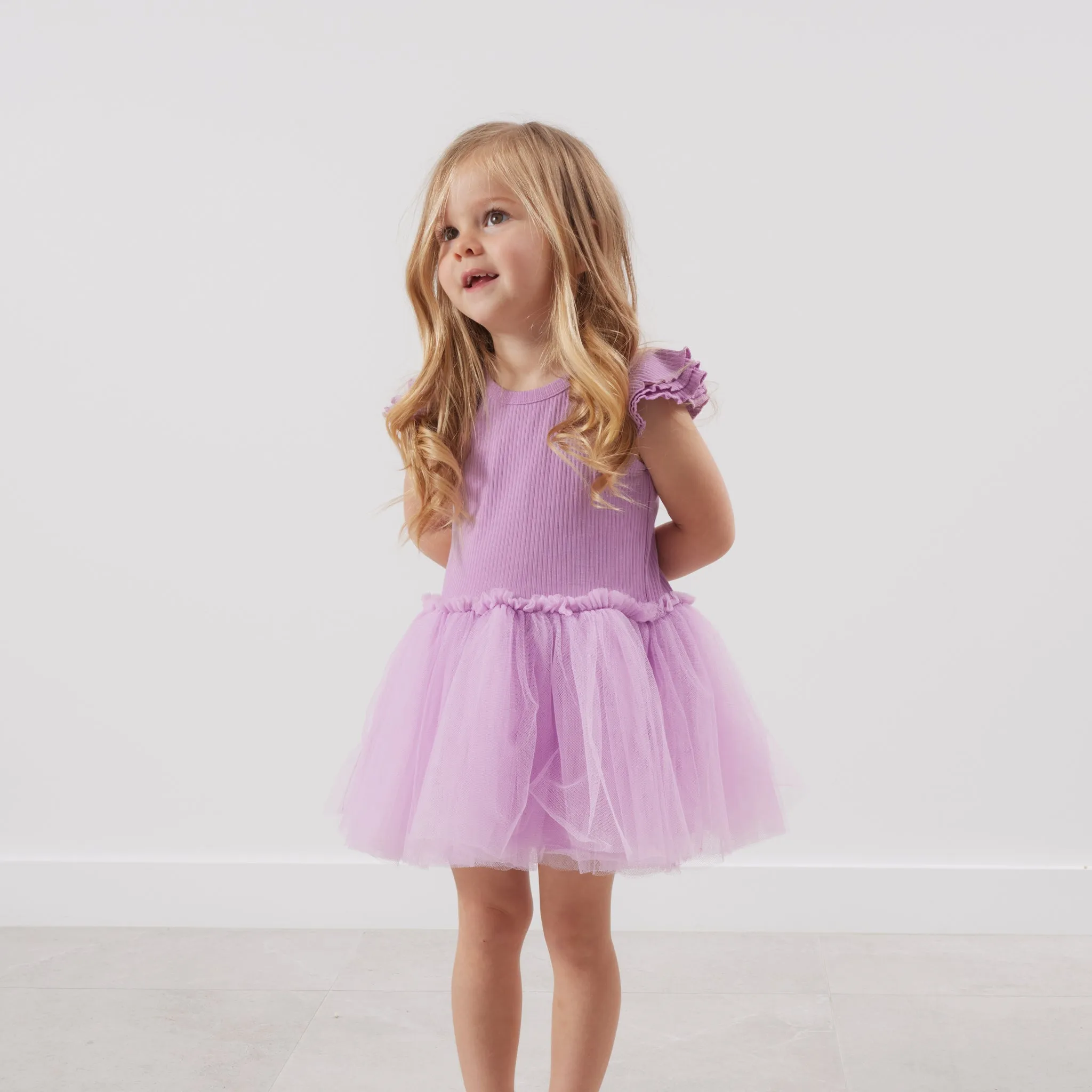 Cozy Summer Tutu Dress - Lavender Frost