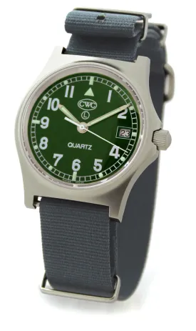 CWC GS Sapphire Military Green Watch, Stainless Steel with Green Dial