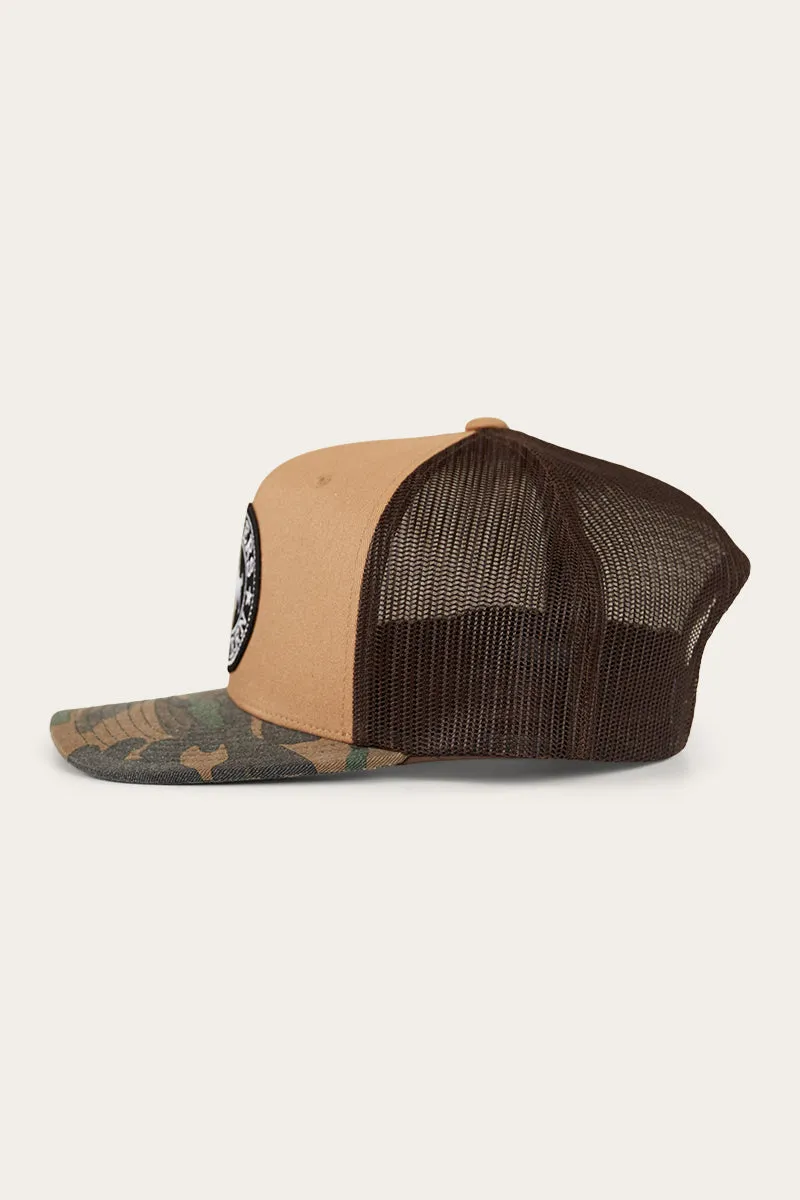 Dalby Flat Brim Trucker Cap - Sand