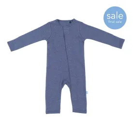 Deep Blue Organic Cotton Magnetic Coverall