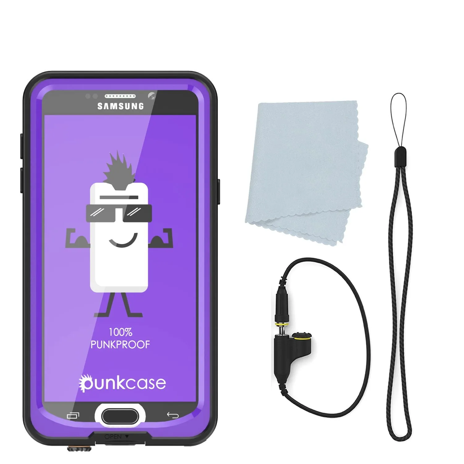 Galaxy Note 5 Waterproof Case, PunkCase StudStar Purple Shock/Dirt/Snow Proof | Lifetime Warranty