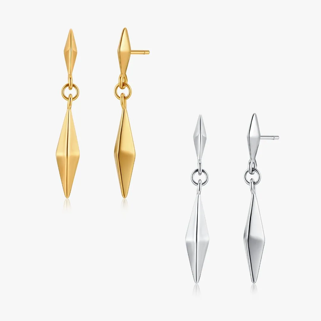 Geometric Drop Earrings (Greek Inspired Collection)