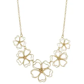 Golden Wire Flower Necklace