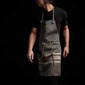 Heavy Triple Stripe Apron - Black/Beige