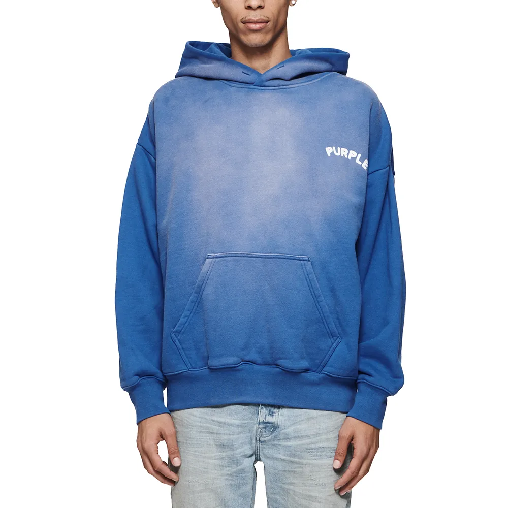 Heavy-weight Pullover 'Concrentric' Hoodie 'Blue'