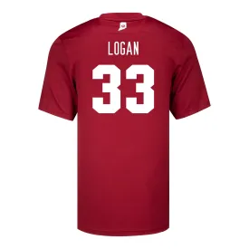 Indiana Hoosiers Adidas #33 Nahji Logan Crimson Student Athlete Football Jersey