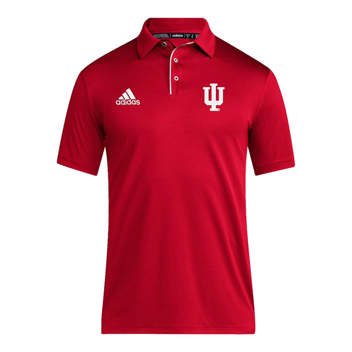 Indiana Hoosiers Adidas Coaches Crimson Polo