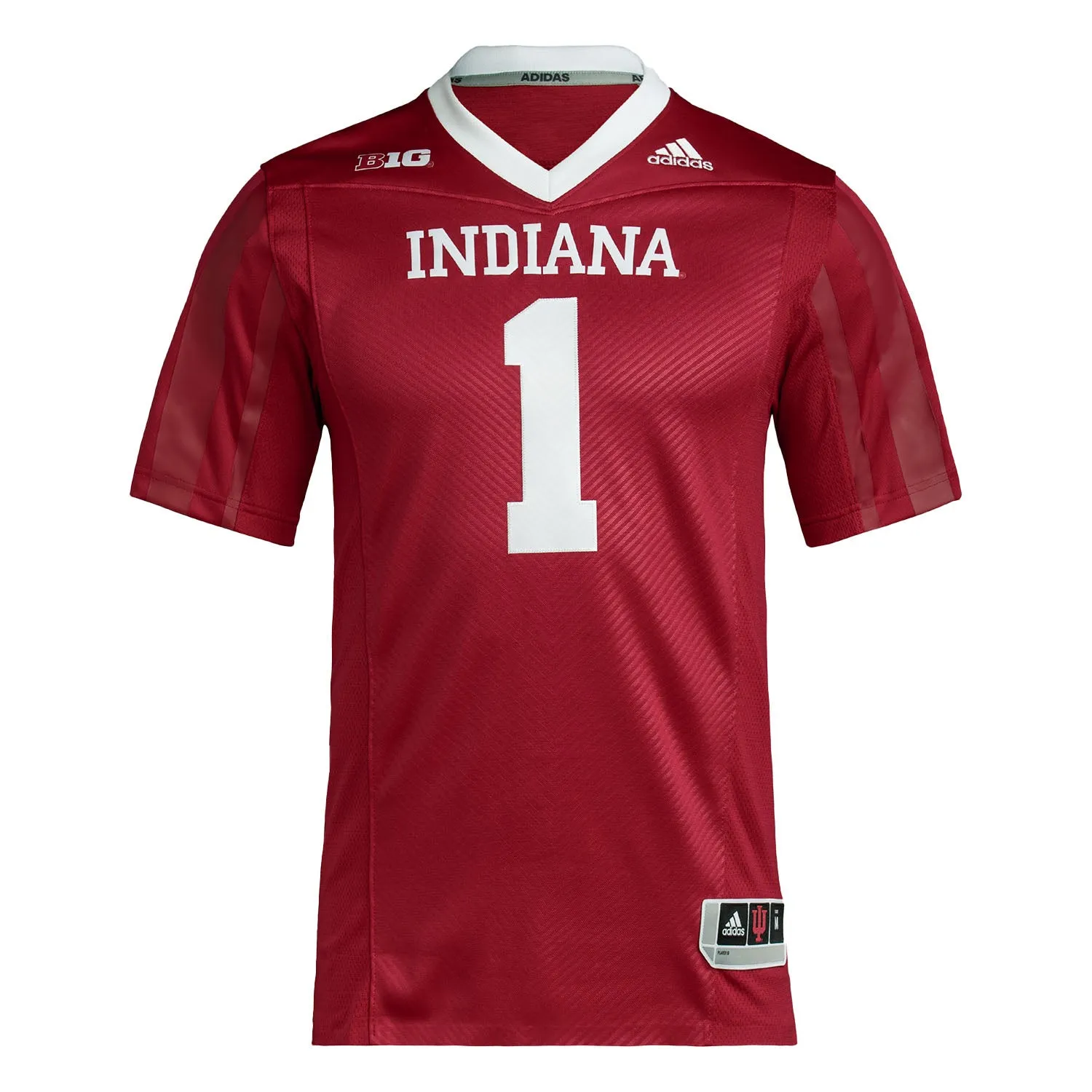 Indiana Hoosiers Adidas Football #1 Premier Crimson Jersey