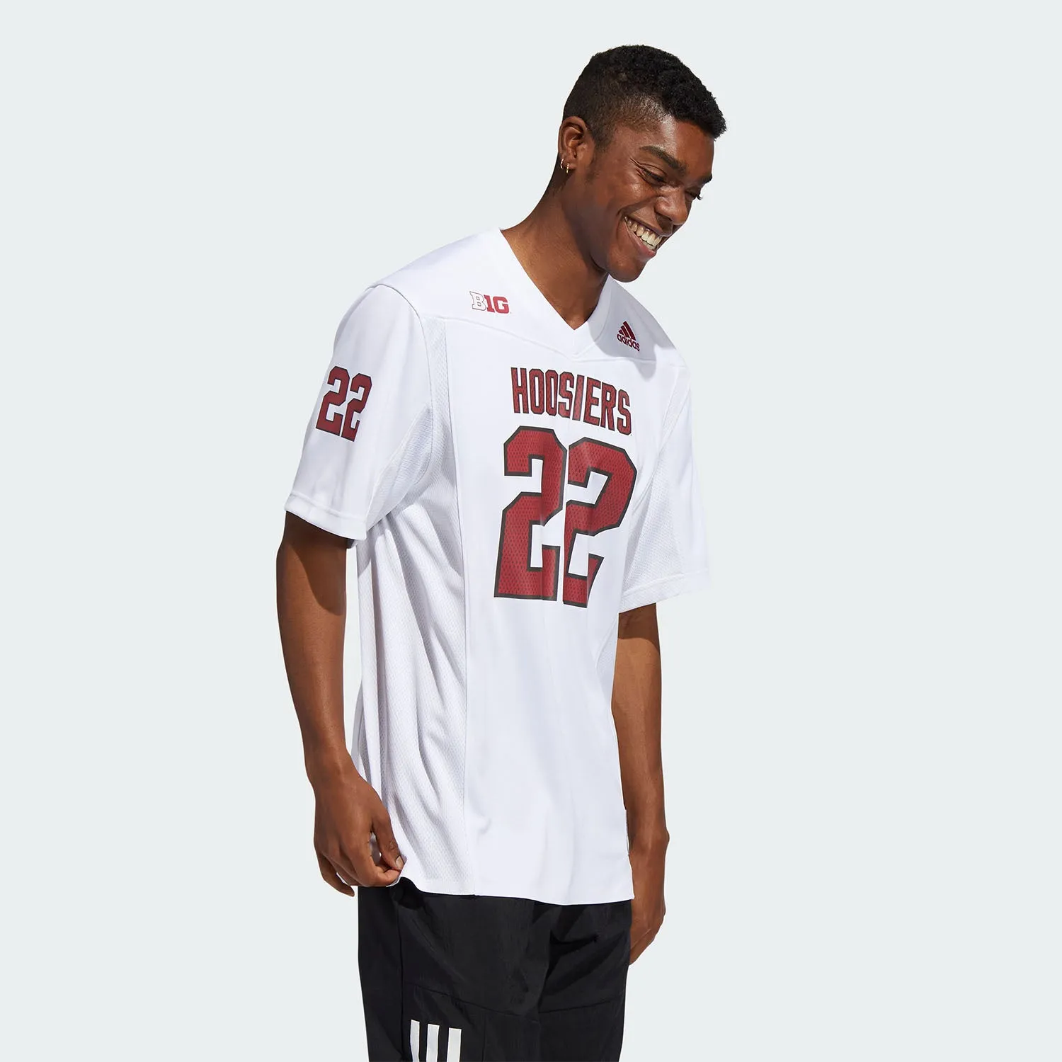 Indiana Hoosiers Adidas Football #1 Premier White Jersey