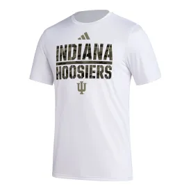 Indiana Hoosiers Adidas Salute To Service White T-Shirt