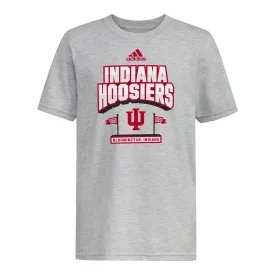 Indiana Hoosiers Youth Adidas Stake Your Claim Grey T-Shirt