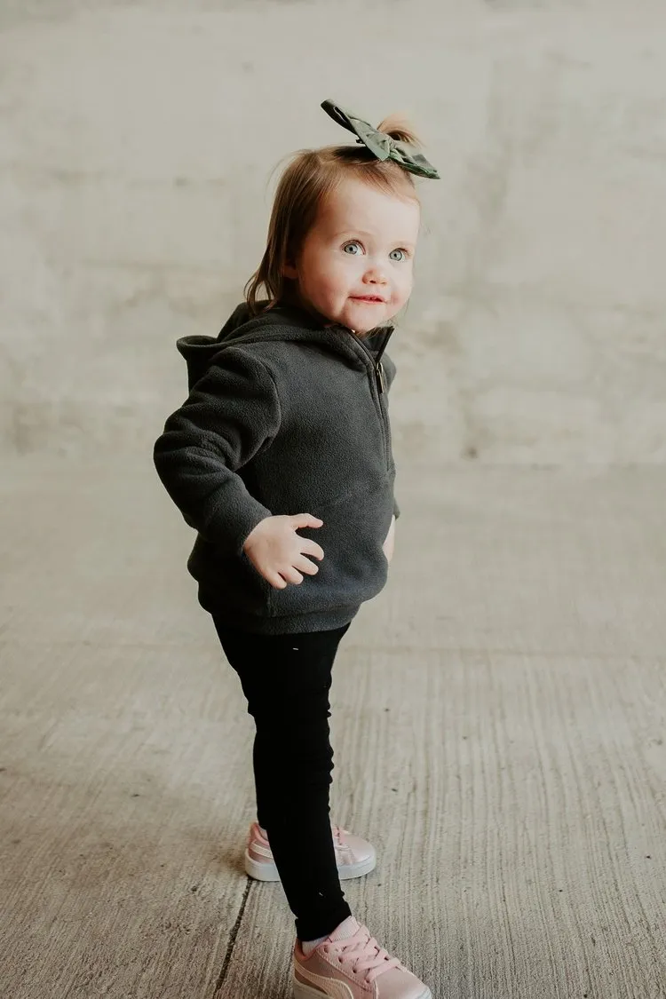 Kids HalfZip - Cozy Cutie - Licorice