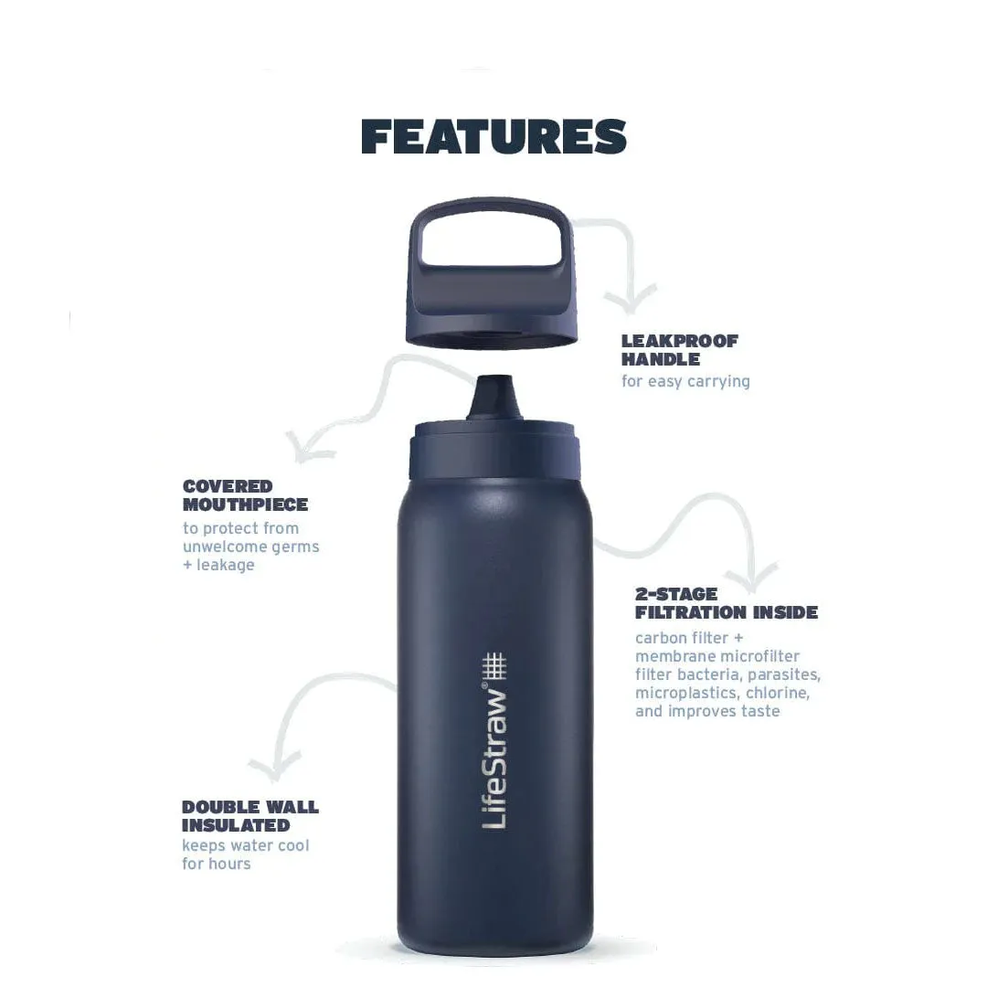 LifeStraw Vacuum Insulated Stainless Steel Water Filter Bottle 1000ml