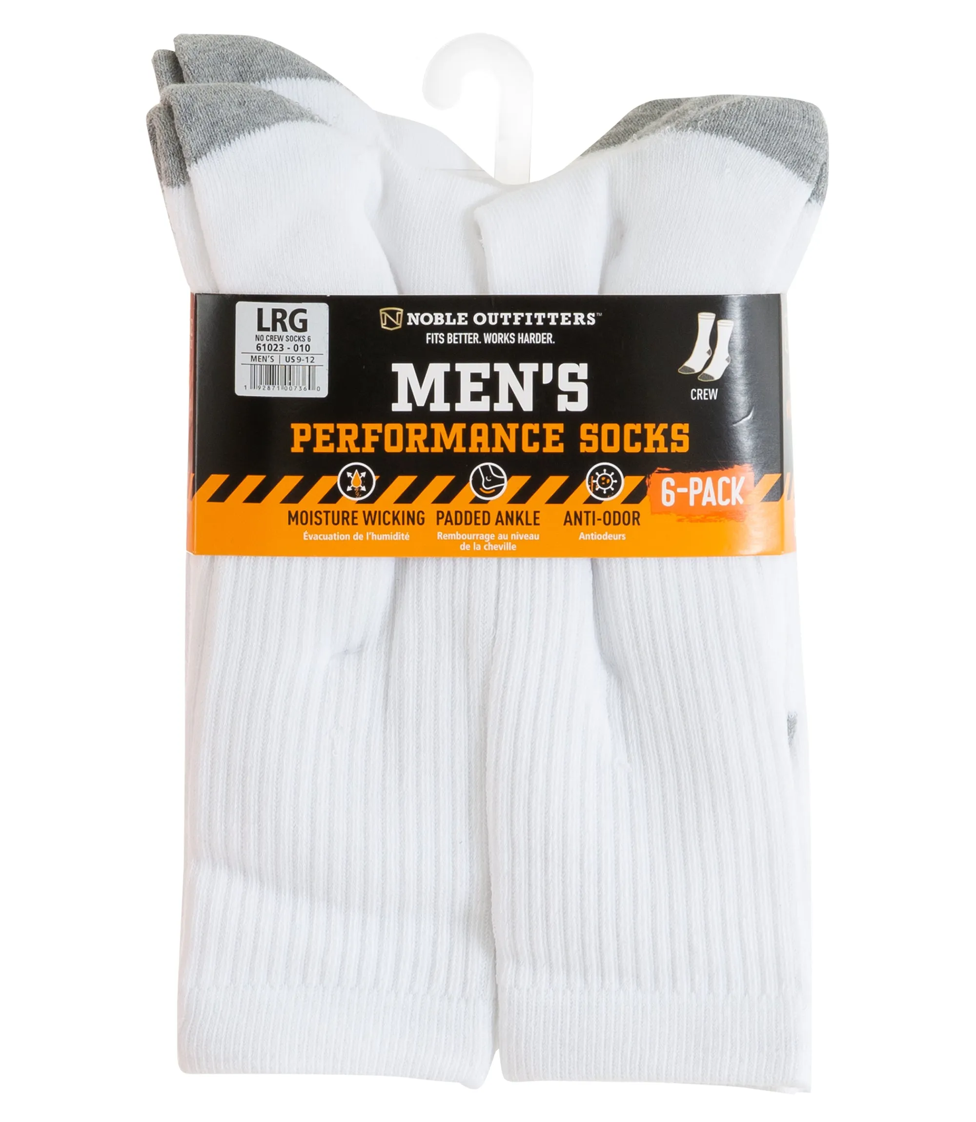 Men's Performance Crew Sock – 6 Pack