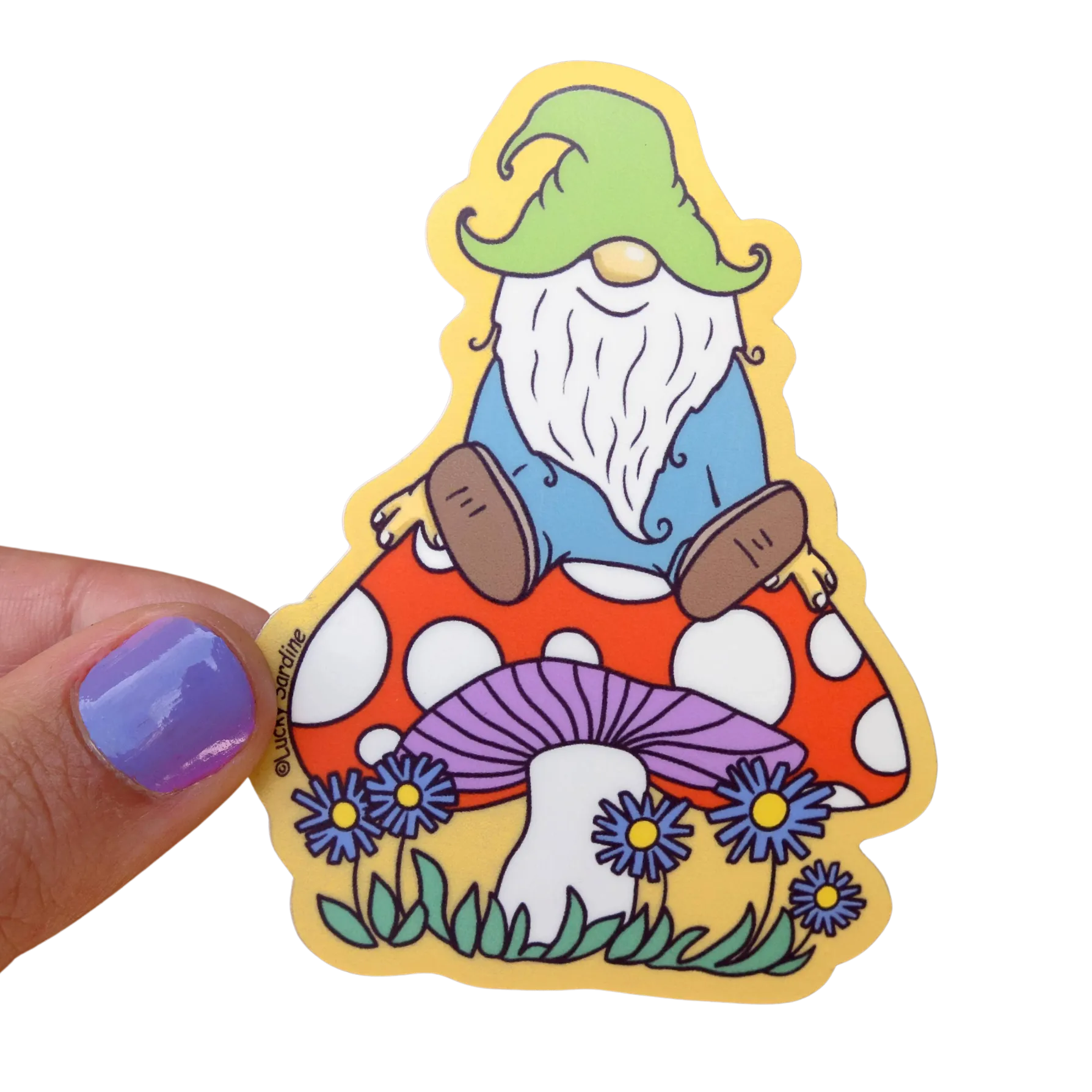 Mushroom Gnome 3" Sticker (FREE SHIPPING)