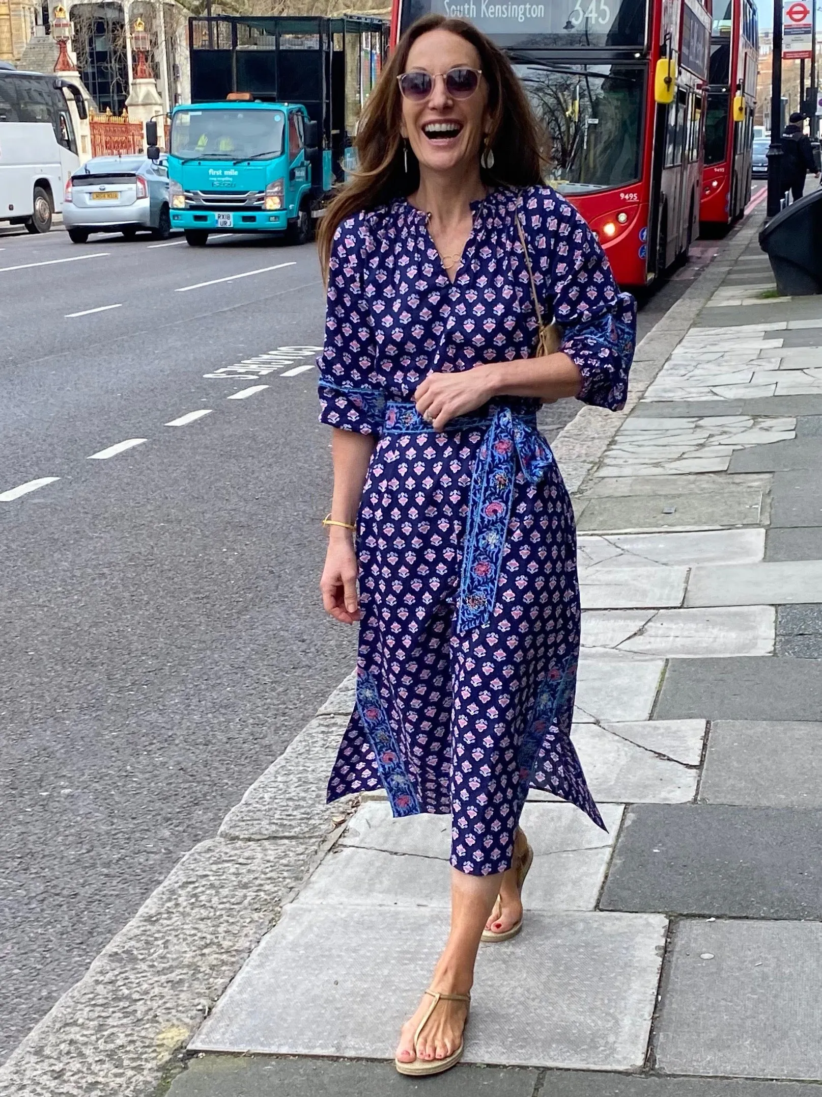 Navy Medallion Dress