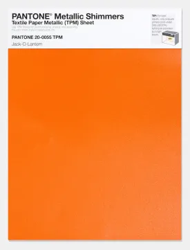 Pantone Metallic Shimmers Textile Paper Metallic Sheet 20-0055 Jack-O-Lantern