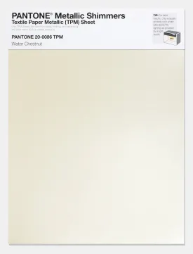 Pantone Metallic Shimmers Textile Paper Metallic Sheet 20-0086 Water Chestnut