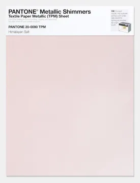 Pantone Metallic Shimmers Textile Paper Metallic Sheet 20-0090 Himalayan Salt