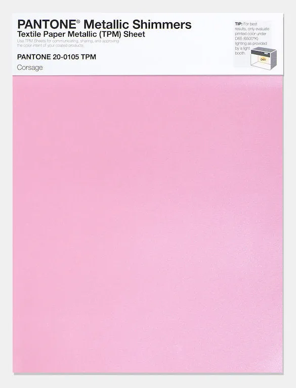 Pantone Metallic Shimmers Textile Paper Metallic Sheet 20-0105 Corsage