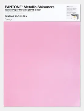 Pantone Metallic Shimmers Textile Paper Metallic Sheet 20-0105 Corsage